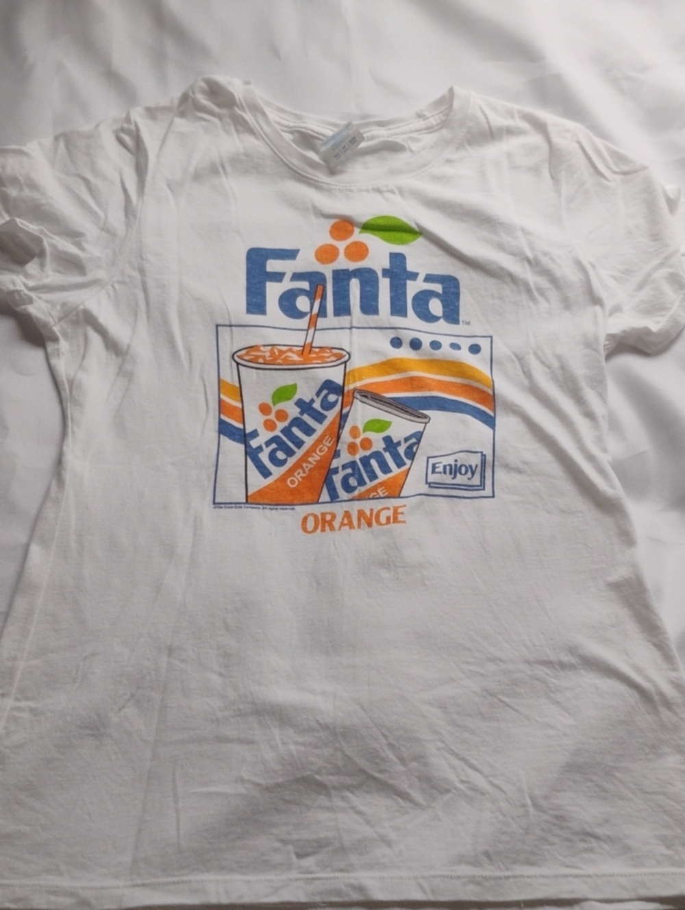 Port and Company White Kids Fanta Orange Graphic Tee